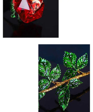 クリスタルローズガラスペーパーウェイトギフト