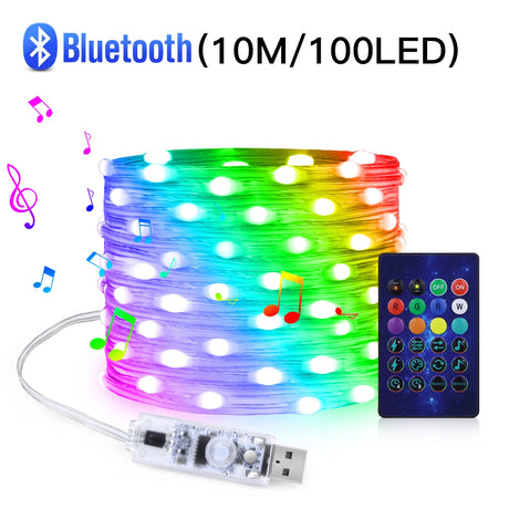 イベント・クリスマス装飾｜Bluetooth対応　LEDストリングライト(5m/10m/15m/20m)