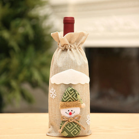 イベント・クリスマス装飾｜ギフト用ワインボトルカバー サンタ＆雪だるま
