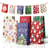 イベント・クリスマス装飾｜クリスマス柄ギフトバッグセット(8/12枚 )