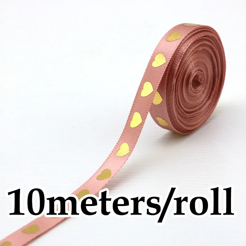 バレンタインデー用ピーチハートリボン10m