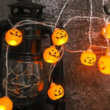 イベント・ハロウィン装飾｜LEDかぼちゃ型ランタン（1.5M / 3M）