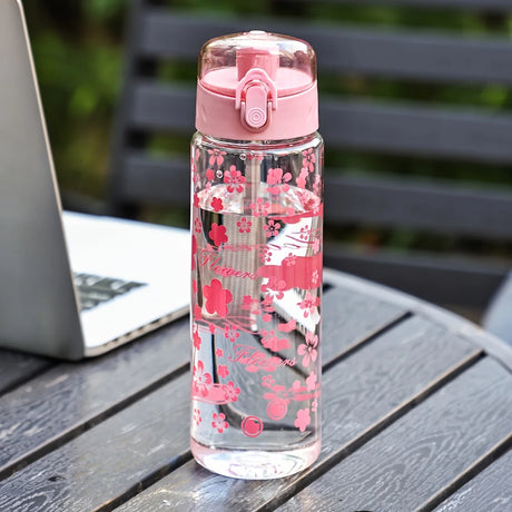 |イベント・ノベルティ用品 | 漏れ防止 デイジー柄入りクリアーボトル | 800ml