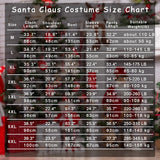 イベント・クリスマスグッズ｜大人用 サンタクロース衣装9点セット(M/L/2XL/3XL/4XL/6XL)