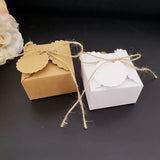 |イベント・ノベルティ用品 | 麻リボン付きクラフト紙ボックス | W6.5xH4xD6.5cm