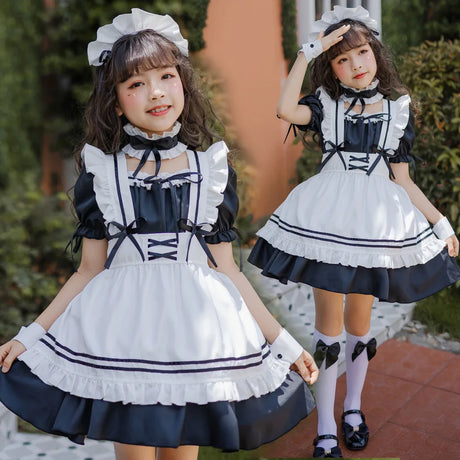 イベント装飾・ハロウィングッズ｜子供用メイド風コスチューム（110c-150cサイズ）