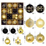 イベント・クリスマス装飾｜クリスマス吊り下げボールセット ブラックゴールド