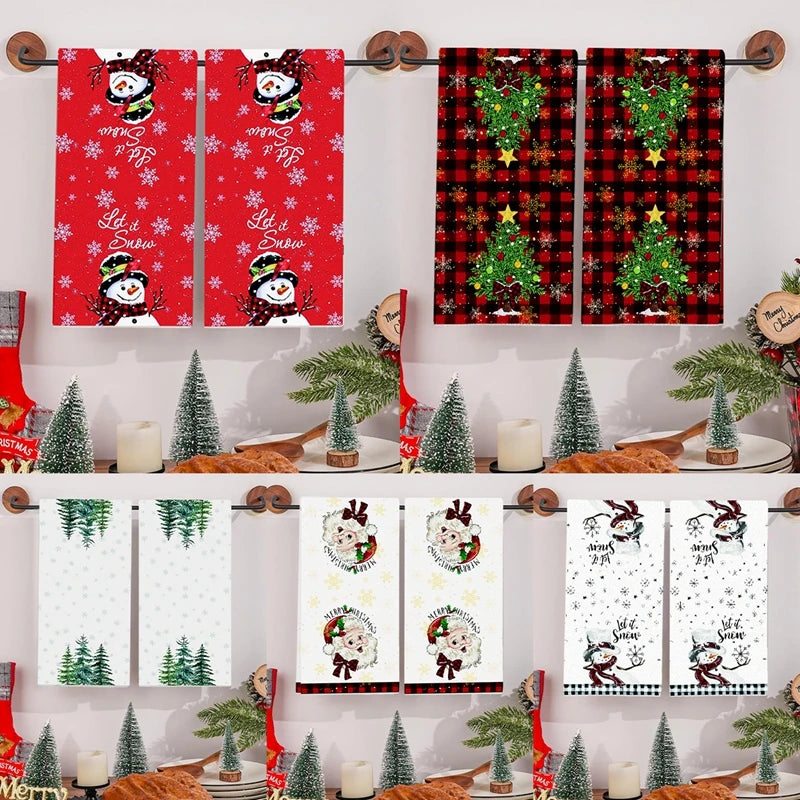 イベント・クリスマスグッズ｜クリスマス柄 吸水タオルセット(１枚／2枚)
