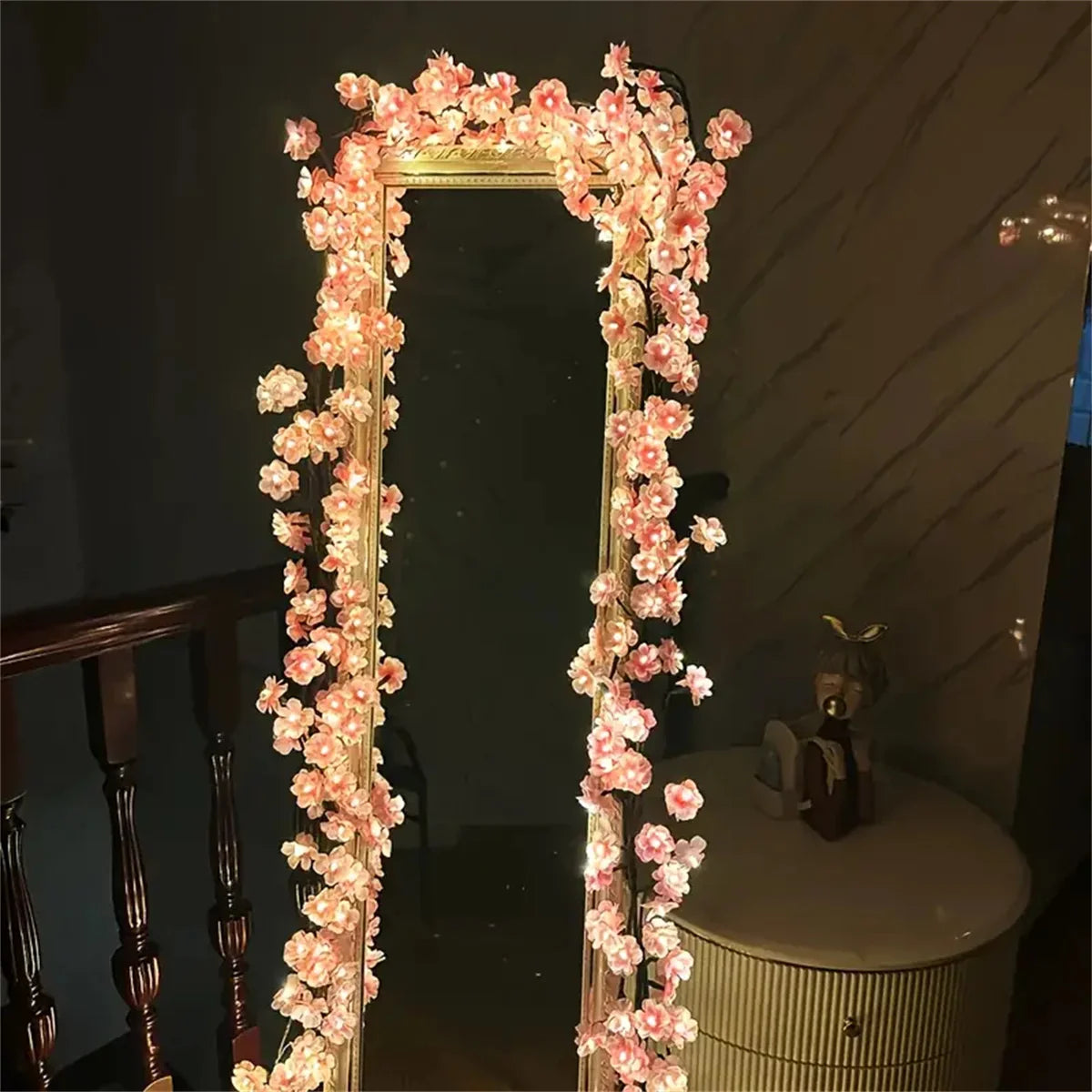 イベント・クリスマス装飾｜ LED桜の花型USB接続ライト(1.9M)
