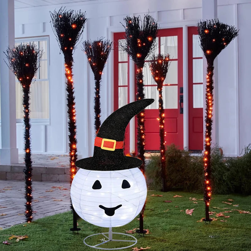 イベント・ハロウィングッズ｜LED付き折りたたみパンプキン飾り