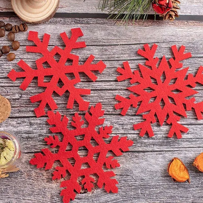 クリスマスコースター｜スノーフレークコースター4枚セット｜誉PRINTING