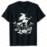 イベント・ハロウィングッズ｜レディース ハロウィン魔女柄Tシャツ (S～XXL)