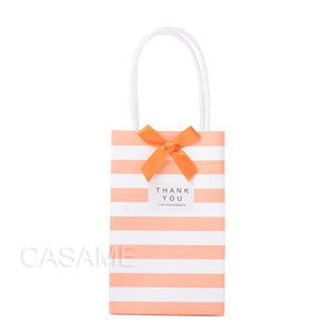 |ノベルティ用品 | ストライプ柄ミニギフトバッグ 10個セット | 7.5×12×5㎝