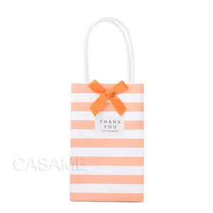 |ノベルティ用品 | ストライプ柄ミニギフトバッグ 10個セット | 7.5×12×5㎝