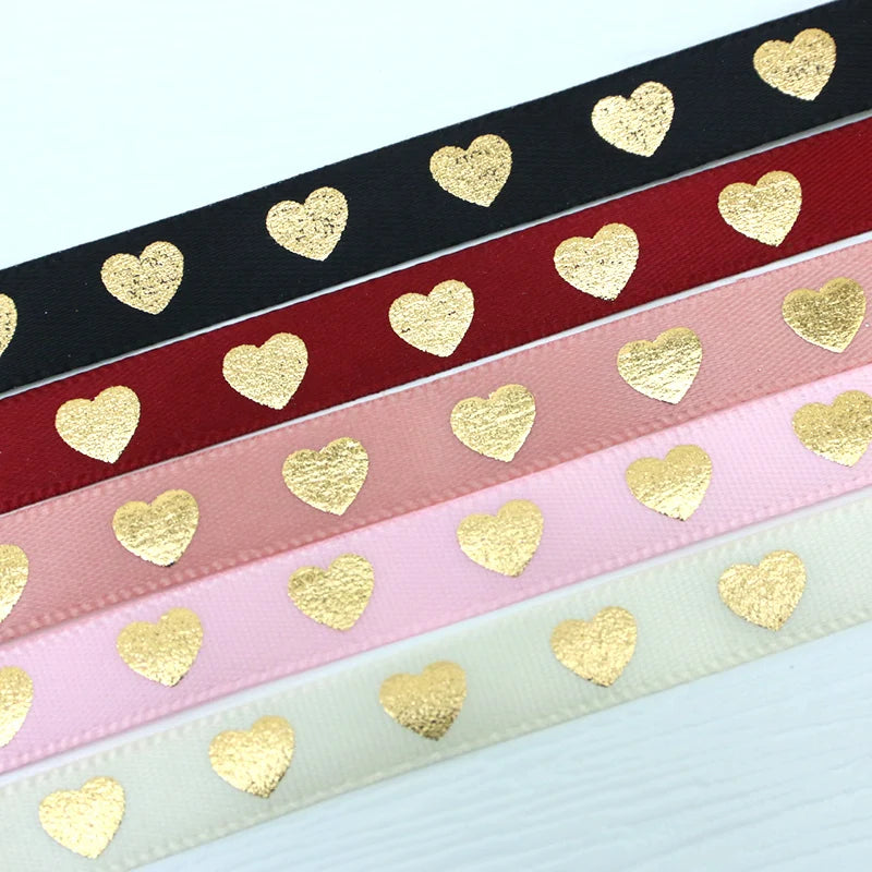 バレンタインデー用ピーチハートリボン10m