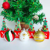 イベント・クリスマス装飾｜ボールオーナメント ゴールドレッド