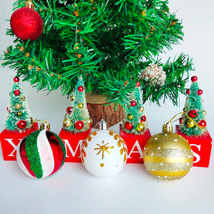 イベント・クリスマス装飾｜ボールオーナメント ゴールドレッド