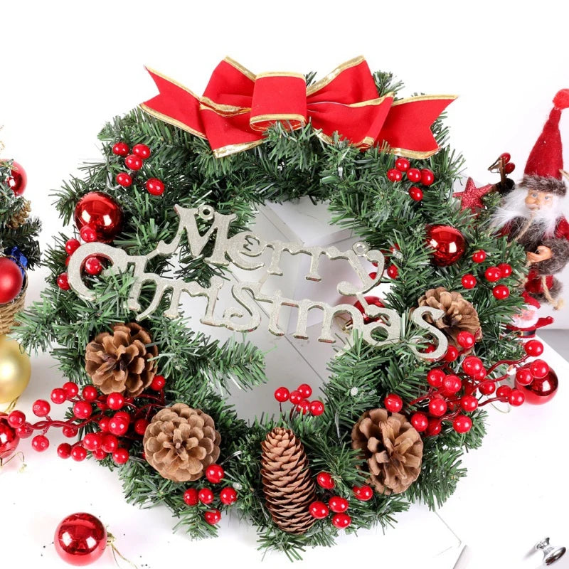 イベント・クリスマス装飾｜玄関ドア用LEDクリスマスリース