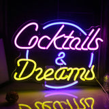 Bar／OPEN／Beer／Cheers／Cacktails　LEDネオンサイン（ネオン看板）