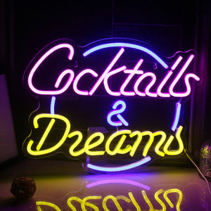 Bar／OPEN／Beer／Cheers／Cacktails　LEDネオンサイン（ネオン看板）