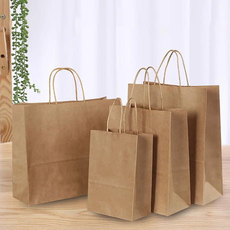|ノベルティ用品 | クラフト紙ギフトバッグ  10個セット