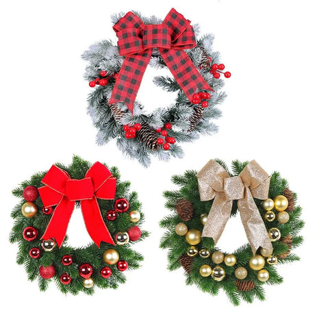 【イベント・クリスマス装飾】リボンデコレーションリース