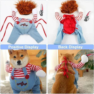 【イベント・ハロウィングッズ】ペット用チャッキー犬服 コスプレコスチューム｜誉PRINTING