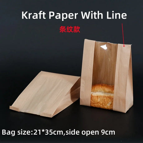 |ノベルティ用品 | 透明窓付きクラフトバッグ 50枚入