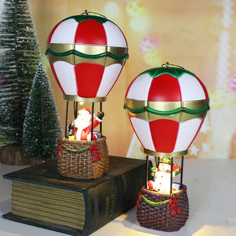 イベント・パーティー装飾｜クリスマスLED光るオーナメント サンタ＆スノーマン