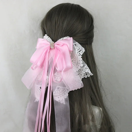 イベント・ハロウィングッズ｜メイド風 特大リボンヘアアクセサリー