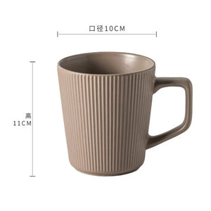 |イベント・ノベルティ用品 |北欧風 ライン柄セラミックマグカップ | 500ml
