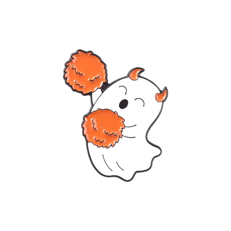 イベント・ハロウィングッズ｜カボチャゴーストエナメルブローチ