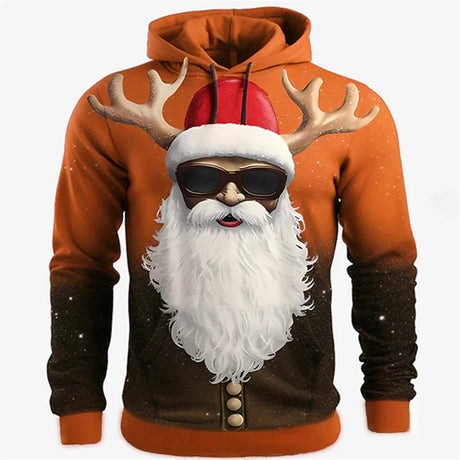 イベント・クリスマスグッズ｜キッズから大人まで！クリスマス柄プリントパーカー(100c～6XL)