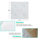 【DIY用】３Dアンティーク調タイル風ステッカー 70x70cm(5pcs/10pcs）