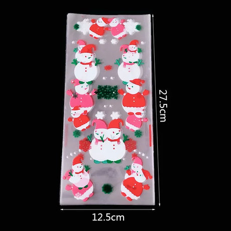 イベント・クリスマス装飾｜ギフト用 ビニール製バッグ (50枚セット)