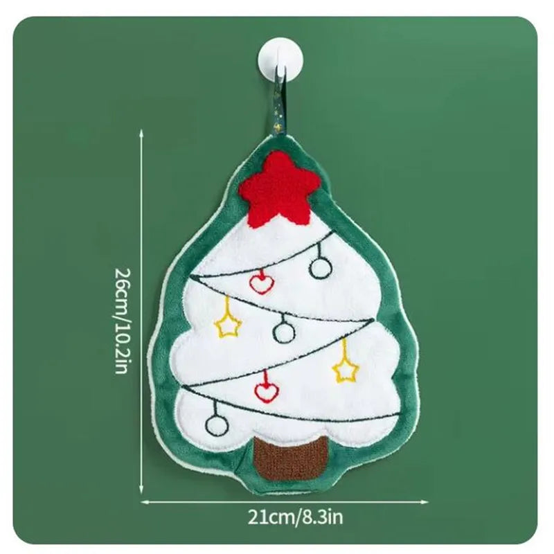 クリスマスグッズ・ ノベルティ用品｜クリスマス柄 吸水ハンドタオル