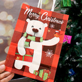 イベント・クリスマス装飾｜紙製サンタ＆雪だるま柄ギフトバッグ(1枚～24枚入)