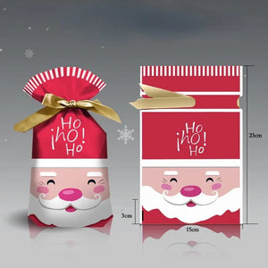 イベント・クリスマス装飾｜ビニール製 クリスマス柄ギフト用バッグ(5個入)