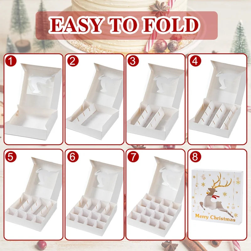 イベント・クリスマス装飾｜紙製クリスマス柄ギフトボックス