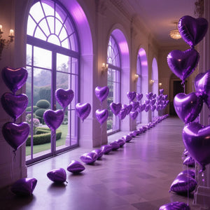 赤いハート型ホイルバルーン 5/10/20個セット