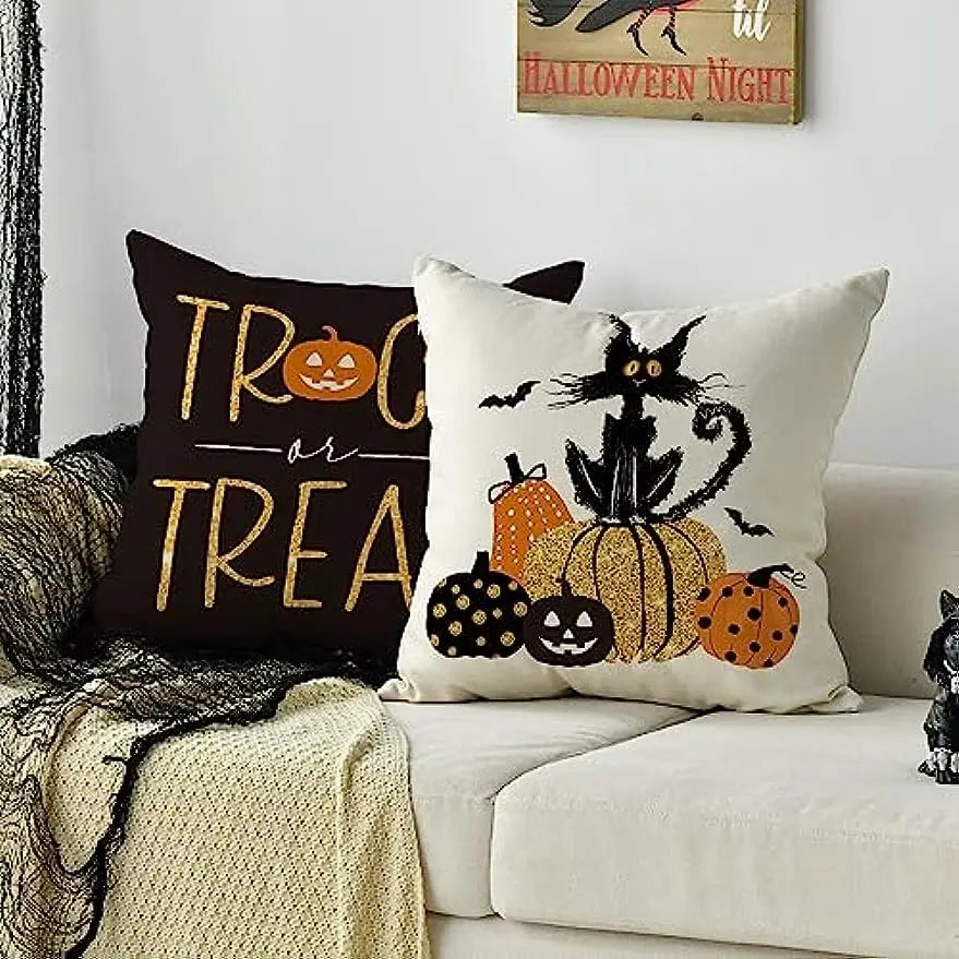 イベント・ハロウィングッズ｜リネンスクエアクッションカバー