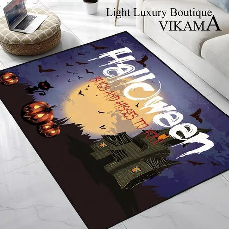【イベント・ハロウィングッズ】厚手吸水フロアマット 玄関用