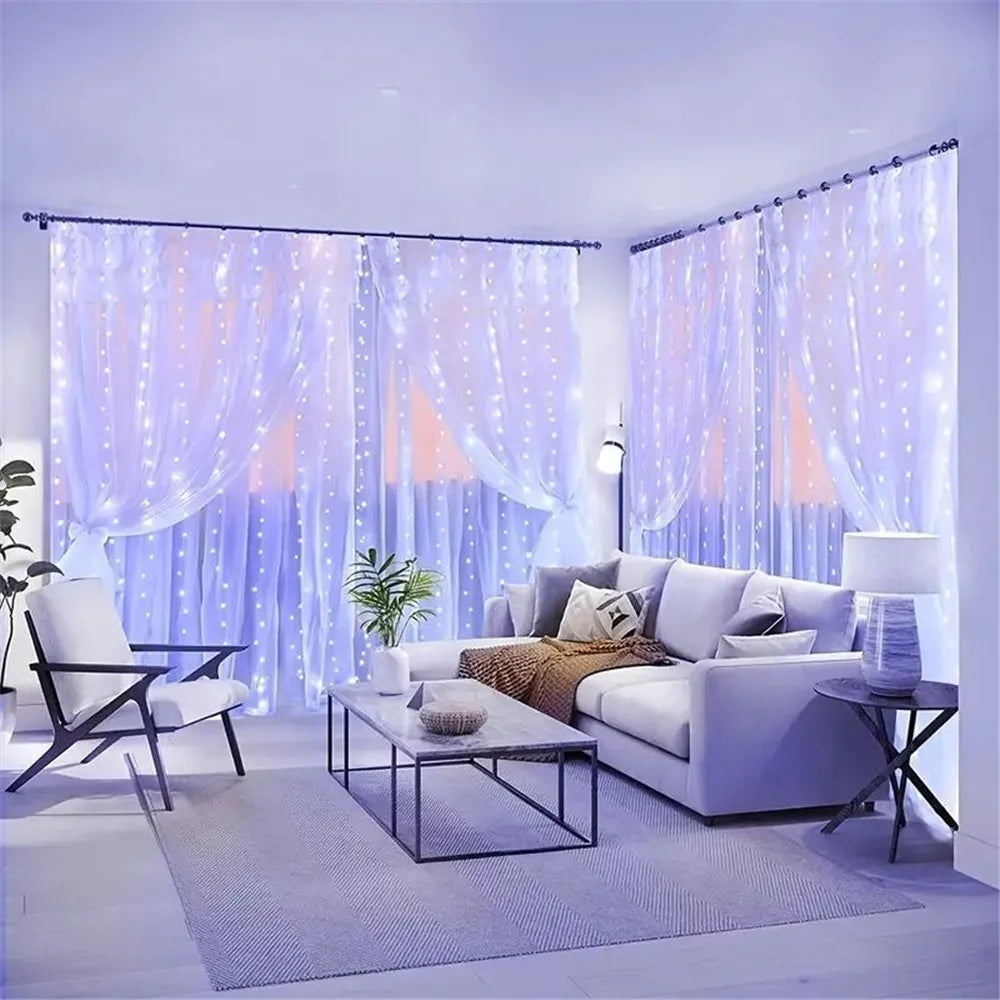 電池式LEDカーテンライト 100-600LED