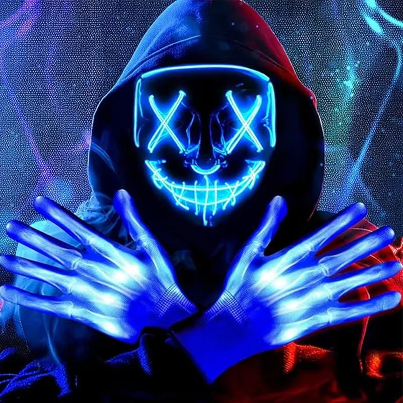 イベント・ハロウィングッズ｜LED光る！仮面マスク(フリーサイズ)