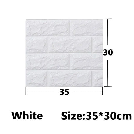 【DIY用】３Dモルタルレンガ風ステッカー 35cmx30cm(12pcs）