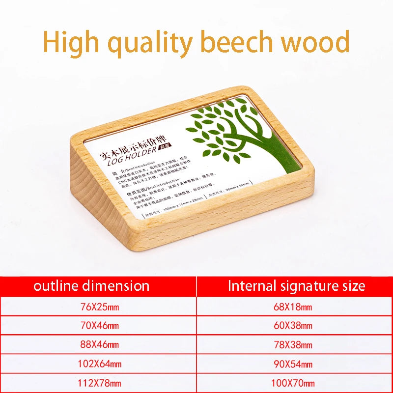 無垢材縦型カードホルダーディスプレイ