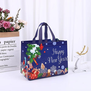 イベント・クリスマス装飾｜不織布トートバッグ型ギフトバックセット(4個/8個)