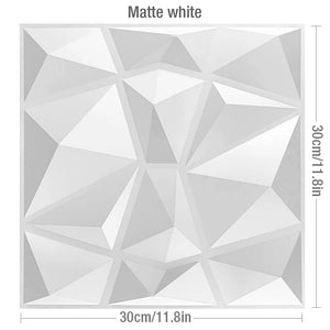 【DIY用】３D幾何学柄 石膏壁面風ステッカー(12pcs）