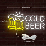 ビール LEDネオンライトサイン USB調光付き