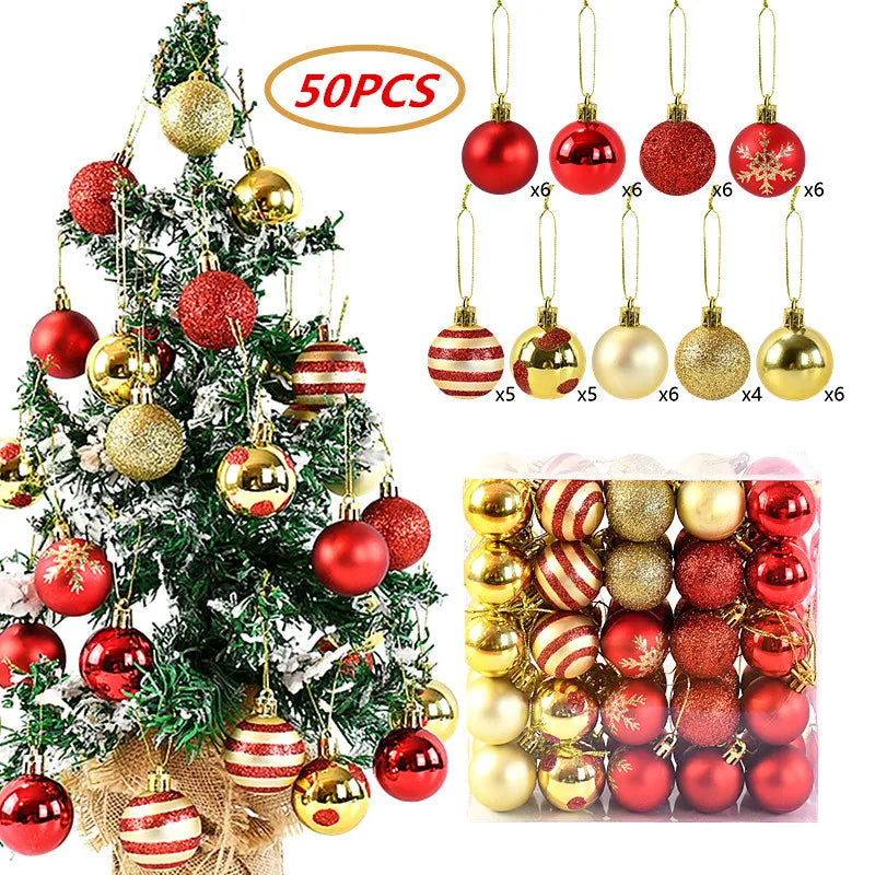 イベント・クリスマス装飾｜クリスマスボール50個セット 吊り下げオーナメント